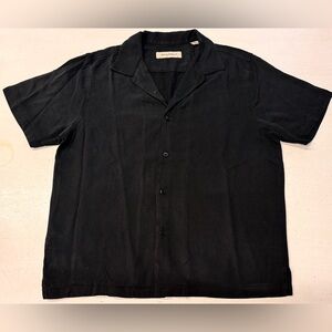 TOMMY BAHAMA Black Diamond weave Silk Shirt L